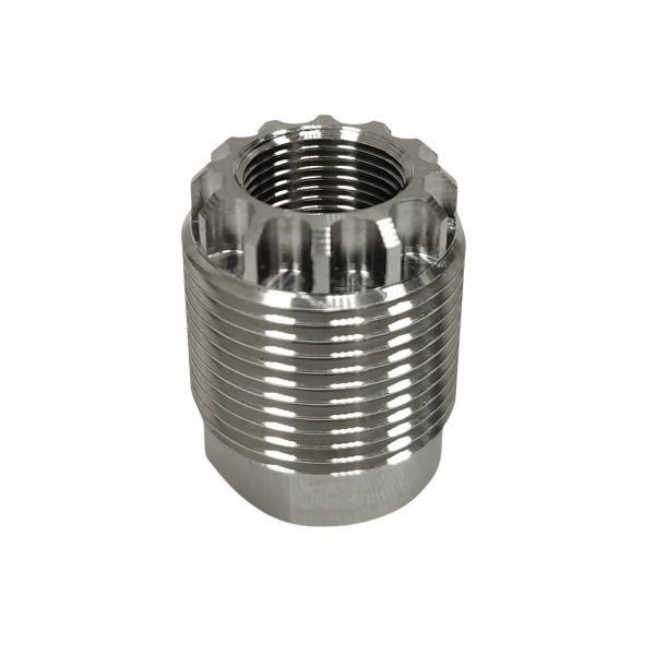 Переходник-адаптер с резьбы М14х1Lh (левая, спец. для ВПО/Вепрь/Бумсланг) на M24x1,5  изображение, картинка