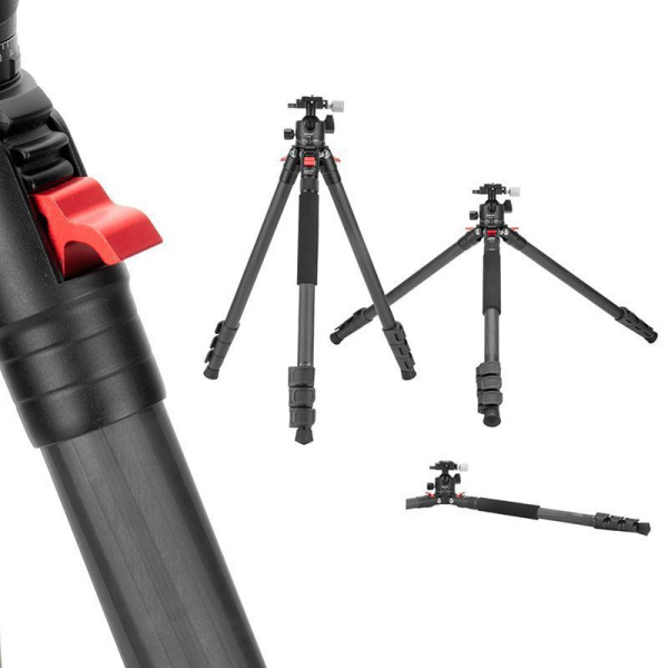 Штатив для стрельбы HD Carbon RifleSpec DUO (+ монопод) с платформой-зажимом (1,7 м) изображение, картинка, фото